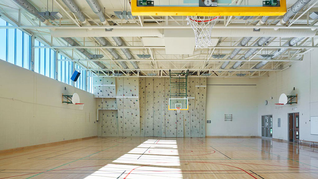The Single Gym at the Upper School. 