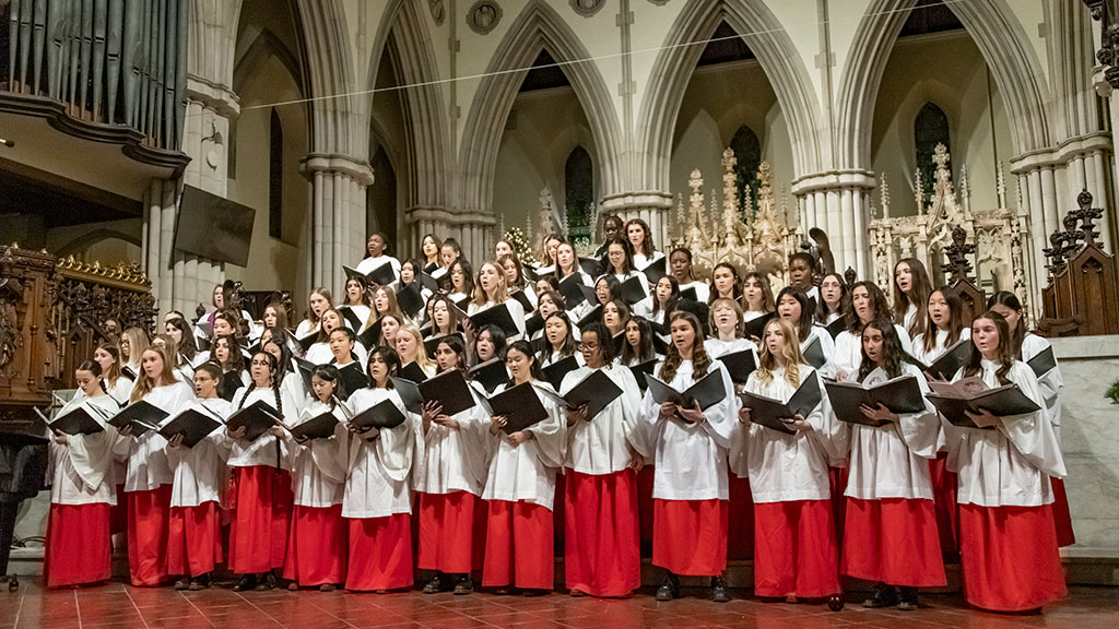 The Senior Choir sings at Carol Service.