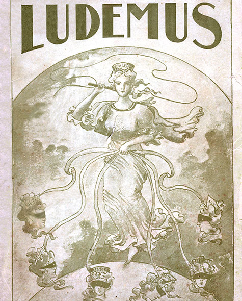 The front cover of the first Ludemus yearbook from 1898.
