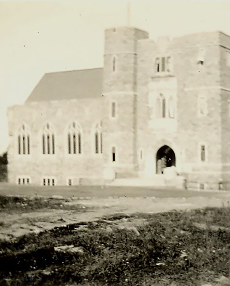 Black and white photo of the newly completed Upper School building in 1926.