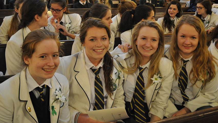 Grads celebrate Founders' Day at St. Paul's Bloor St. church.