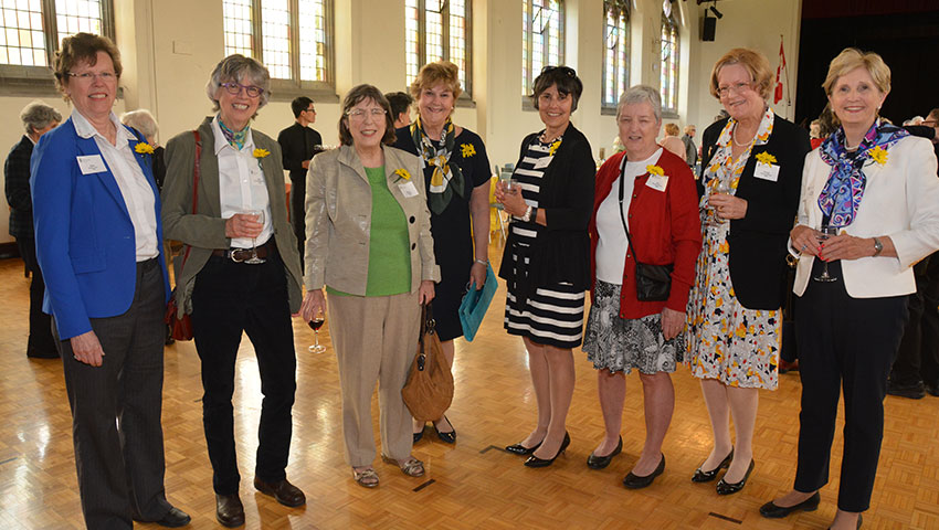 Cinquantenaires at a spring luncheon.