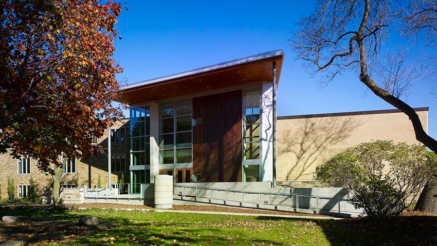 Exterior view of the Athletic Centre.