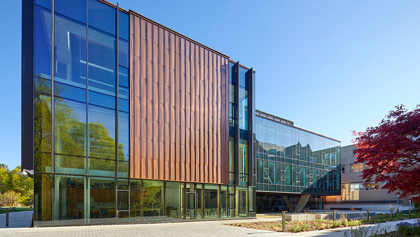 Exterior view of the new wing at the Upper School.