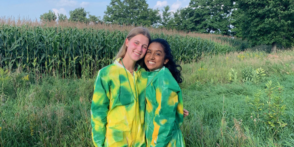 Middle School Prefects in a cornfield