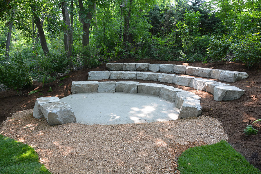 The seating in the Cohen Amphitheatre.