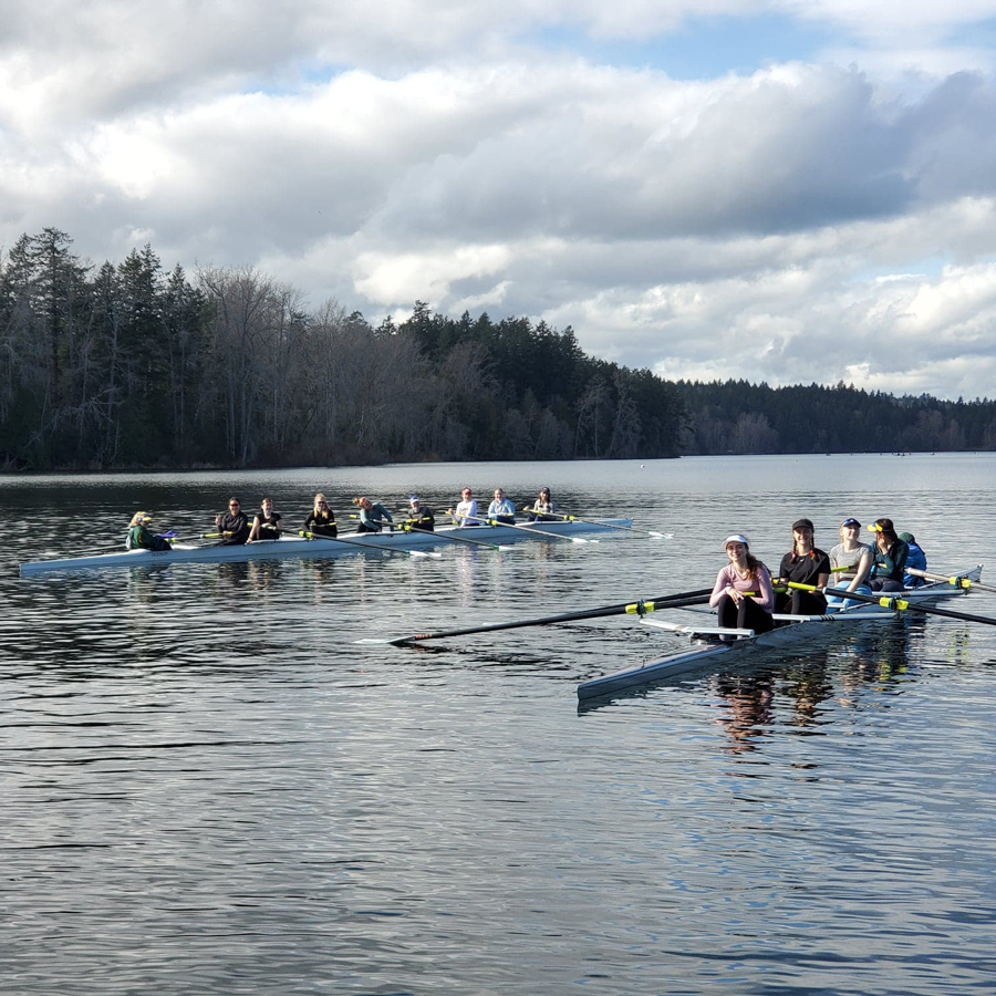 Rowers on the lake