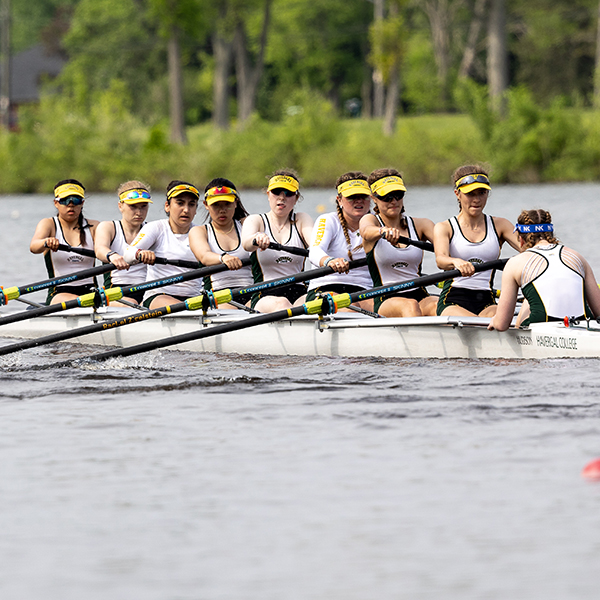 Havergal Rowing Team on the lake.