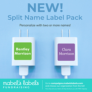 Labels ad that says "New" Split Name Label Pack"