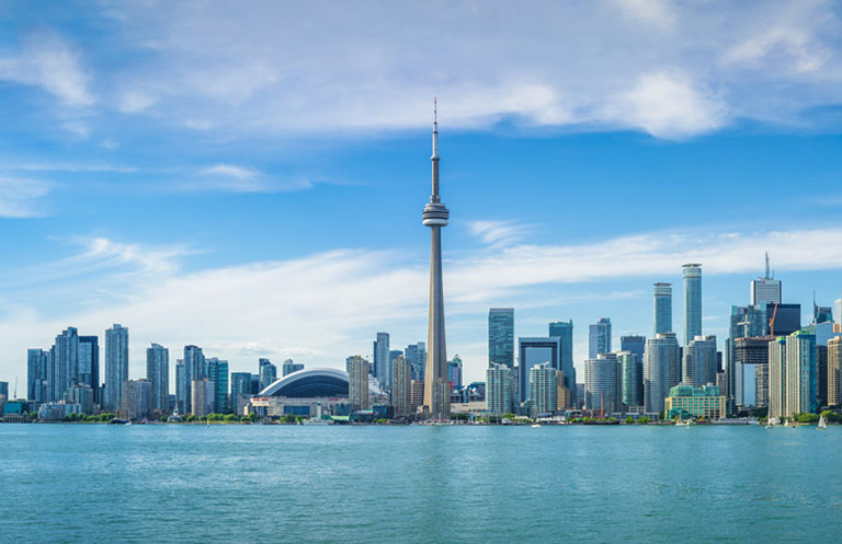 Toronto skyline from Lake Ontario.