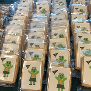 Cookies decorated with the HaverGator mascot