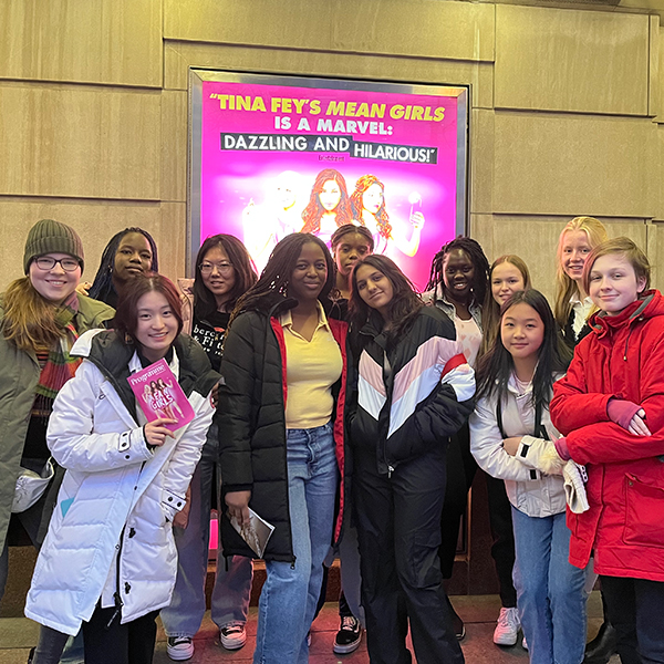 Boarding students at the Mean Girls play in downtown Toronto.