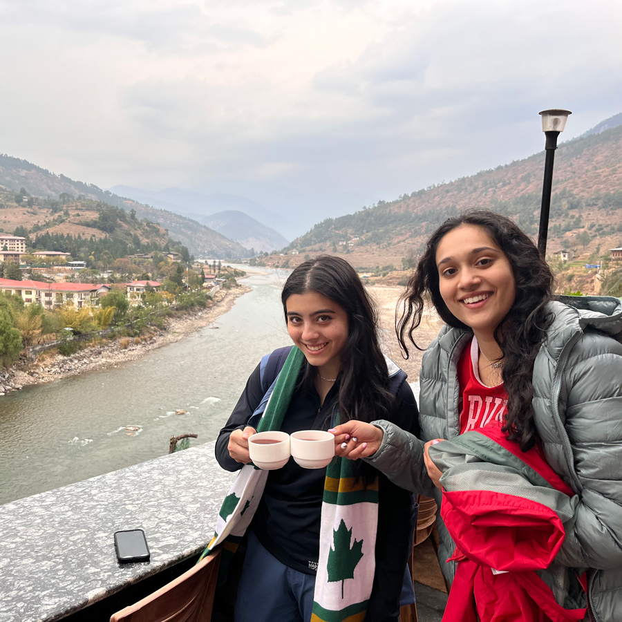 Students on a Round Square excursion to the Kingdom of Bhutan.