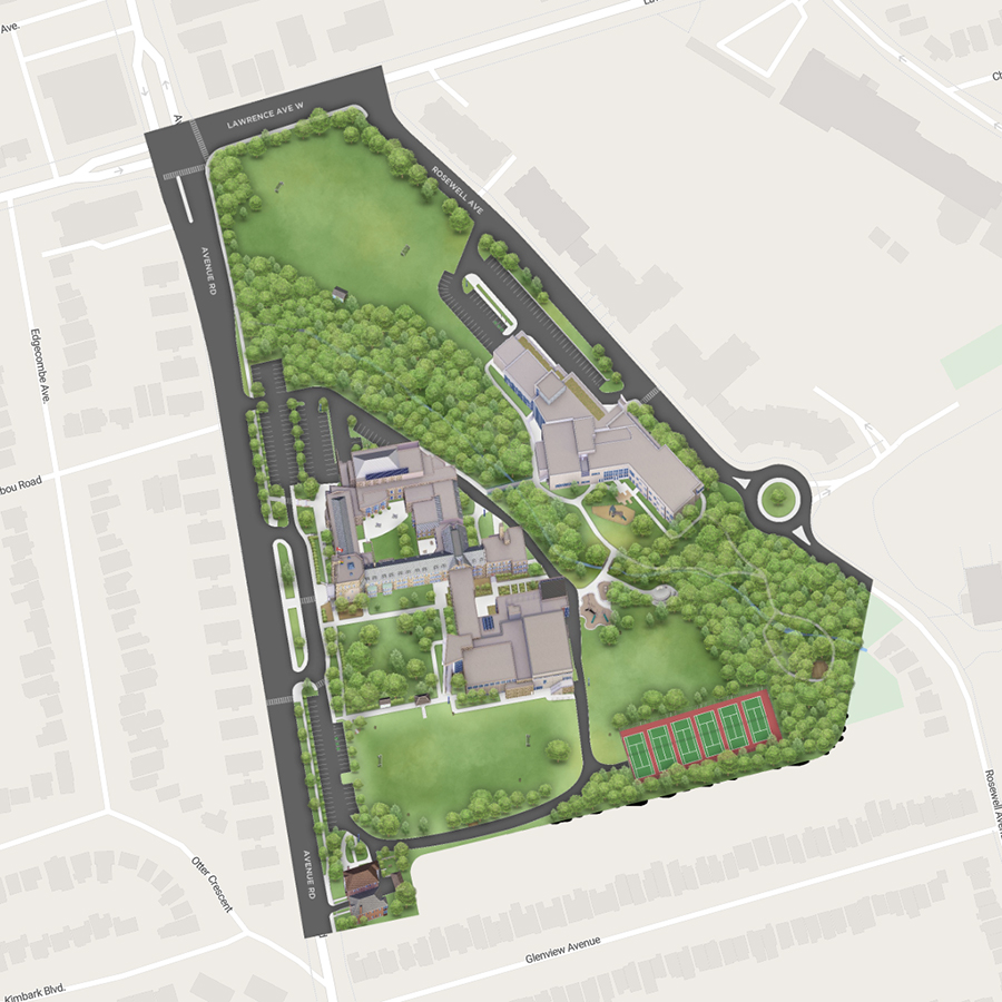 map of Havergal College campus.