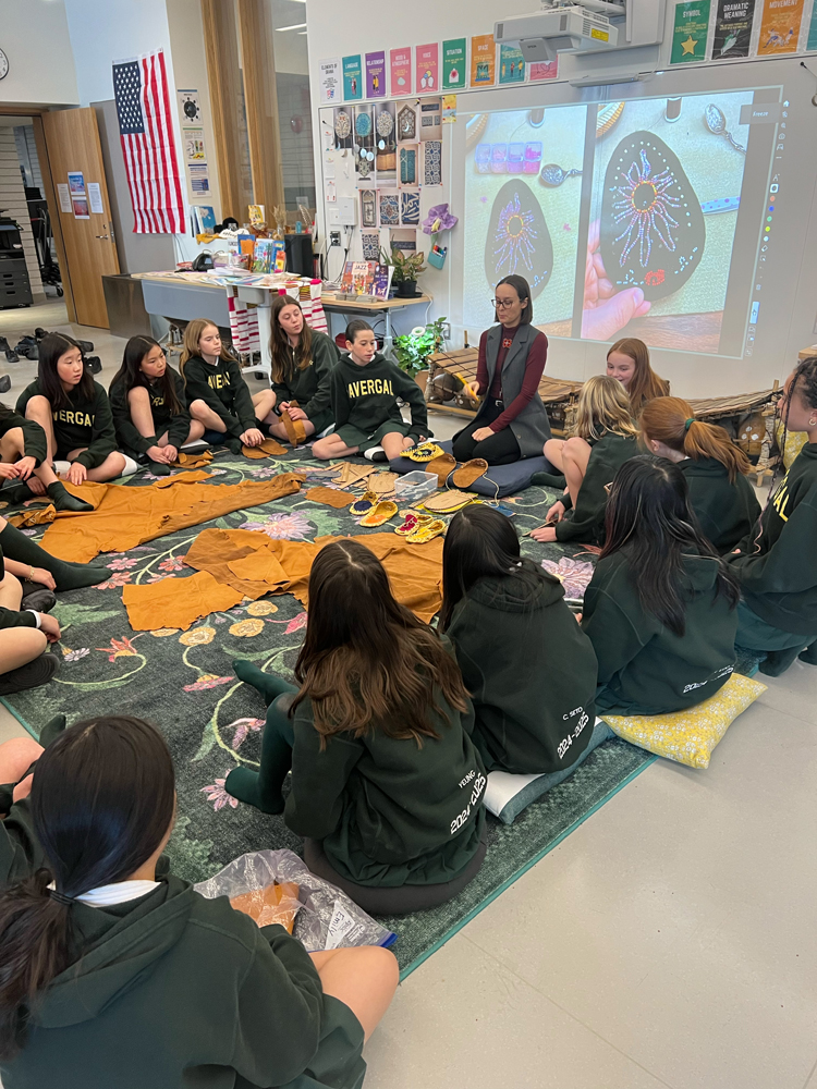 Students learning from Marissa Magneson.