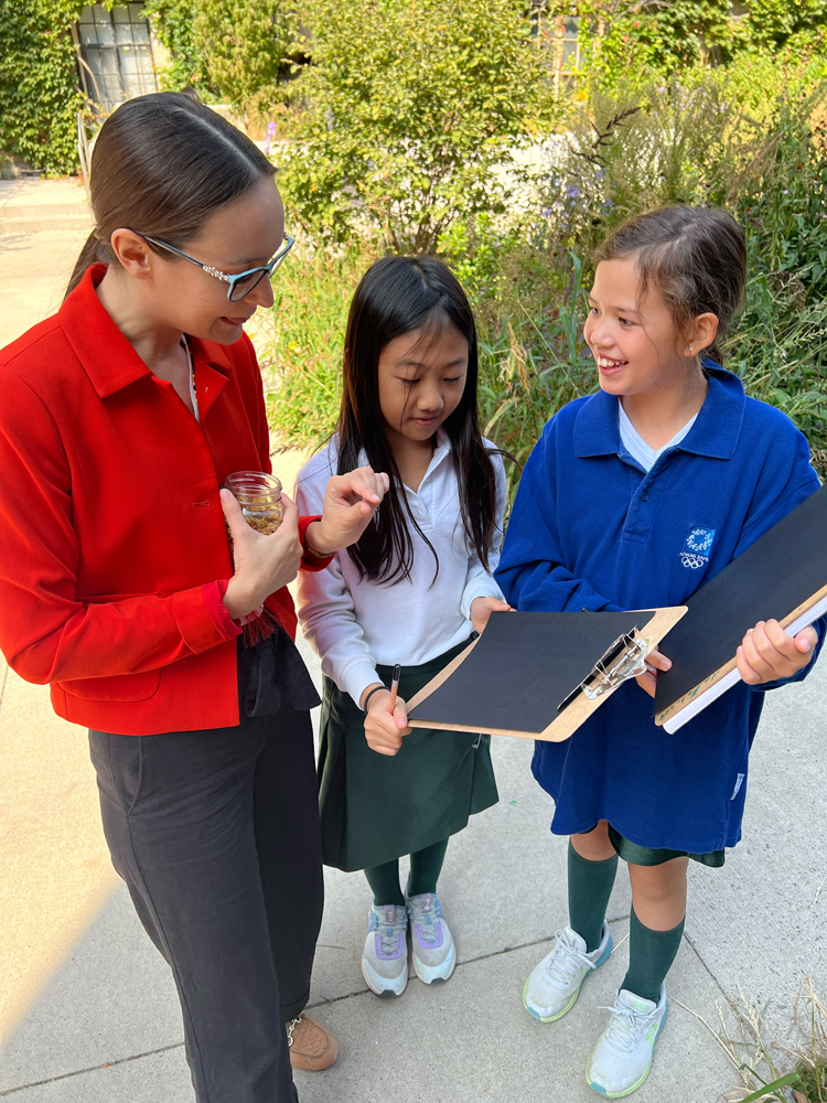 Students learning from Marissa Magneson.
