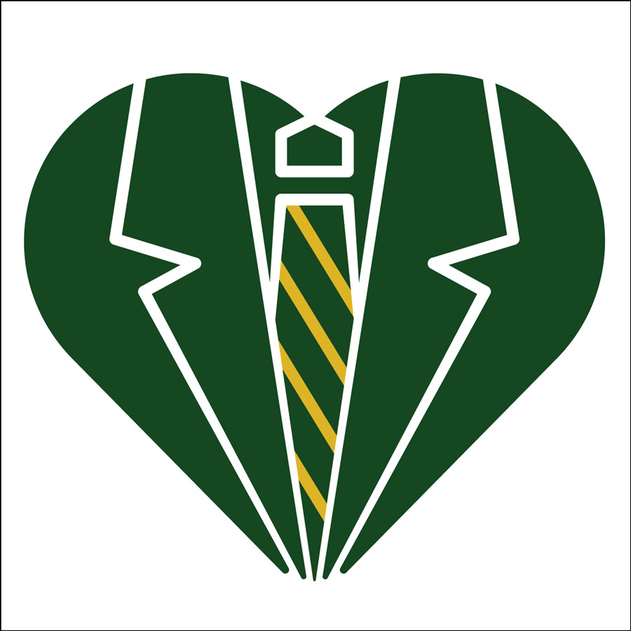 Illustration of a heart wearing the Havergal uniform.