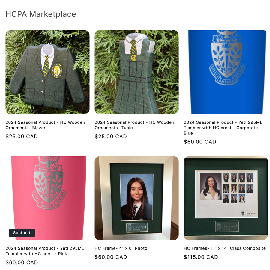 screenshot of HCPA marketplace website