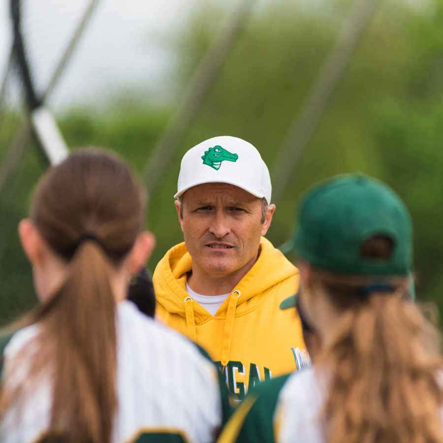 Headshot of Garth Nichols as a softball coach.