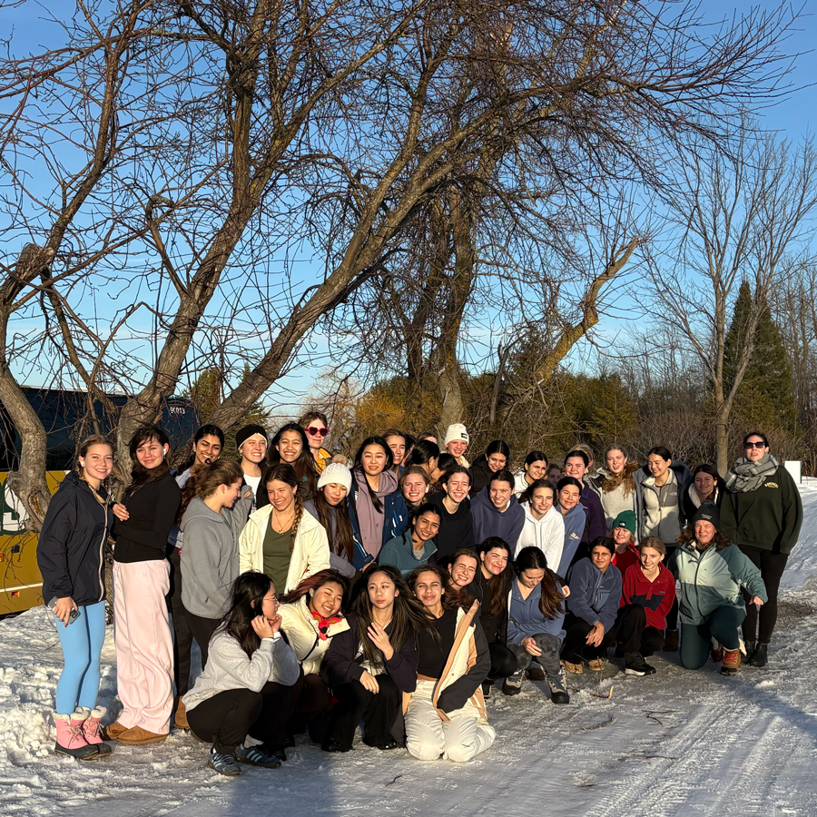 Group photo of the Nordic ski excursion participants.