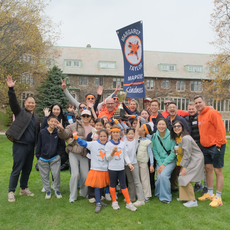 Margaret Taylor House cheering for winning the JS A-mazing Race.